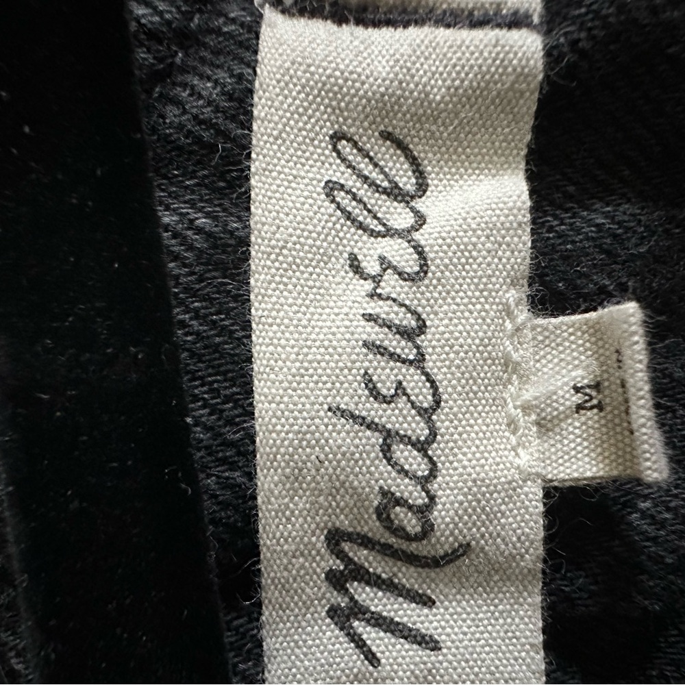 Madewell Women's Straight Leg Black Denim Overalls Size Medium - Picture 7 of 11